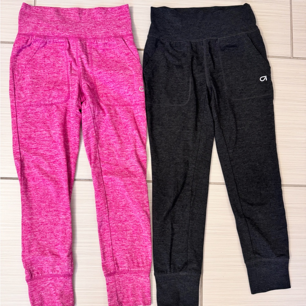 GAPfit Girls Black and Pink Joggers